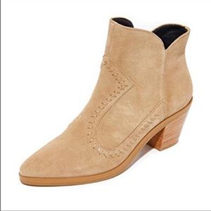 REVOLVE REBECCA MINKOFF - Lulu Womens Suede Western Ankle Boots Side Zipper 8.5